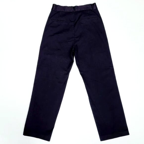 Sz6/S ZARA Crop Cargo Ankle Length Pant with Satin Minimalist Menswear - Picture 3 of 6